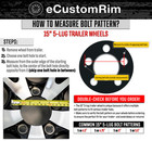 Ecustomrim 2-pack Aluminum Trailer Wheels 13x5 5 Lug 4 5 Center A1411 Black Rim