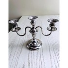Set Of Vintage Silver Plated Ornate 3 Arm Candelabras Cheshire Silver-plate 213