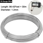 19 Gauge Galvanized Solid Wire 98ft Hobby Wire multi-purpose    