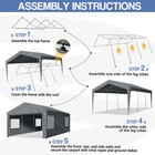 Carport Car Canopy Garage Shelter Tent 12x20ft 8 Legs Sidewalls   Windows