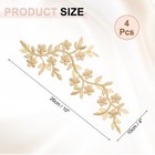 4pcs Long Patch Flower Vine With Leaf  10  X 4  Iron On Patch Applique  Khaki