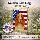 Caroline s Treasures Red And White Basset Hound American Garden Flag
