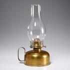 Antique Brass Oil Kerosene Lamp Queen Anne No 2 Vintage