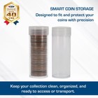 Bcw Quarter Coin Storage Tubes - 50 Pack   Archival Quality Plastic Coin Hold   