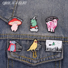 Cartoon Mouse Frog Sheep Brooch Enamel Pins Omw To Curse Your Ass Witch Frog