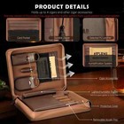 Kejiar Cigar Humidor Case Portable Cigar Box With Cigar V Cutter Straight C