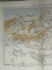1885 Tunisia   Constantine  algeria  Original Antique Map