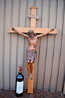 Antique Flemish 19thc Xl 35 6  Wood Carved Crucifix Corpus Christ Religious Rare