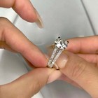 1 50 Ct Lab Created Round Cut Diamond Wedding Ring 14k White Gold Finish