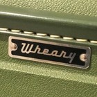 Vintage Wheary Train Case Luggage Green Suitcase Key Included Retro Make Up Case
