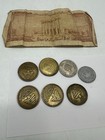 8 Pc Lebanon Coin   Note Lot Circulated 5  10  25 Piastres 1 Livre Vintage