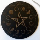 New Wood Moon Phase Pendulum Board Engraved Burned Handmade Pentagram Lunar
