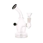 7   Black Marble Glass Water Pipe Glass Hookah Smoking Bong With 14mm Bowl