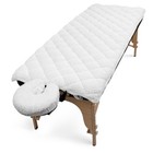 Fleece Massage Table Pad Set With Face Cradle Cover  29  X 72   Soft White