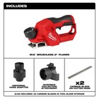Milwaukee 2524-20 M12 Fuel 12v 2  Brushless Cordless Planer - Bare Tool