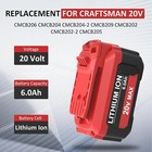2pack 20v 8 0ah Battery For Craftsman Cmcb205 Cmcb204 Cmcb206 Cmcb202 Cmcb201