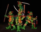 4 Pcs Neca Teenage Mutant Ninja Turtles Red Headband Action Figures Model Toys