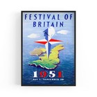 Festival Of Britain Vintage Travel Poster - Decor Livingroom