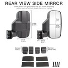 Utv Rear View Side Mirrors Set For Polaris Ranger Rzr S Xp Crew 570 800 900 1000