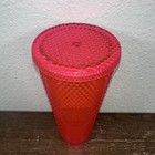 Starbucks 2019 Hot Pink Studded Cold Cup Tumbler Bling Venti 24 Oz No Straw