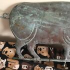 Antique Full Body Molded Copper Pig Weathervane 27    Heavy