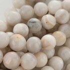 White Crazy Lace Agate Beads Gemstone 6mm 8mm 10mm Natural Crystal Smooth Round