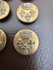 Vintage Fleur De Lis Brass Buttons