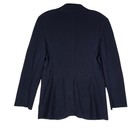 Norma Kamali Single Breasted Jacket Blazer Women s Large Navy Blue Exposed Seams