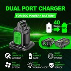 Fast Dual Port Charger Ch2800d For Ego Power  56v Battery Ba2800t Ba4200t Ba1400