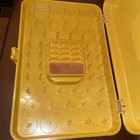 Vintage Yellow Wilson Wil-hold Portable Plastic Sewing Thread Kit Box Case