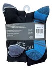  10 Pairs Fruit Of The Loom Boys Cushioned Crew Socks - Large Size 3-9 - Black