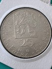 Czechoslovakia Czechia 1969 25 Korun Silver Coin- Jan Evangelista Purkyn   Rare