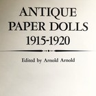 Vintage  Antique Paper Dolls 1915-1920 Edited By Arnold Arnold Uncut Full Color