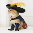 Pet Cat Dog Costume Cosplay Halloween Kitten Puppy Clothes Cloak Hat Belt Cape A