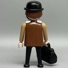 Playmobil Victorian Gentleman Male Adult Figure Vest Bowler Hat Mansion Vtg Rare
