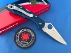 Spyderco C11pcbl Delica 4 Knife Cobalt Blue Frn Cpm Spy27 Plain Edge  156v