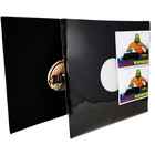 Plastic Inner Sleeves  x17  Black   Clear Window Anti Static 12  Lp Vinyl Record