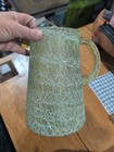 Vintage Retro  Green Spaghetti String Glass Pitcher Excellent Condition 