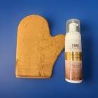 Tan Organic Skin Care Self Tanning Mousse Glove  Mitt Ultimate Bronze Med Dark 