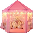Princess Castle Tent For Girls Fairy Play Tents For Kids Hexagon Playhouse Wi   