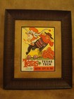 Vintage Texas Longhorns Football Poster  Framed  u of Texas Vs Texas Tech  1961