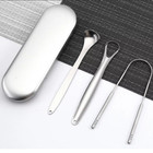 3x Tongue Scraper Cleaner Stainless Steel Dental Fresh Breath Cleaning Oral