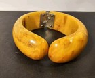 Vintage Butterscotch Marbled Clamper Bakelite 1 Inch Thick 
