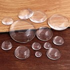 Glass Cabochon For Jewelry Diy Women Round Flat Back Clear Dome 6mm To 35mm Pack