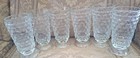 Whitehall Indiana Glass Clear Tumblers Mcm Iced Tea Glasses Cubist Set 6 Eu