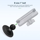 Fanaue Flex Adhesive Ball Base Compatible Ram Mounts B Size Double Socket Arm