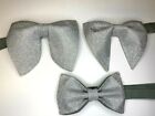 Custom Silver Sparkle Glitter Bow Tie Vintage Style 70 s Butterfly Wedding Prom