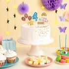 24th Birthday Candles  Black And Blue Arc 3d Design Birthday Cake Decoration