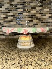 Time To Celebrate Cake Plate Pedestal Stand Holiday Candy Design 11 25    X 5   