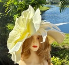Kentucky Derby Hat Church Tea Party Hat Wedding Hat With Wide Brim